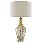 Настольная лампа с тканевым абажуром в форме цилиндра Thin Neck варинант исполнения - 2 | Loft Concept в Нижнем Новгороде