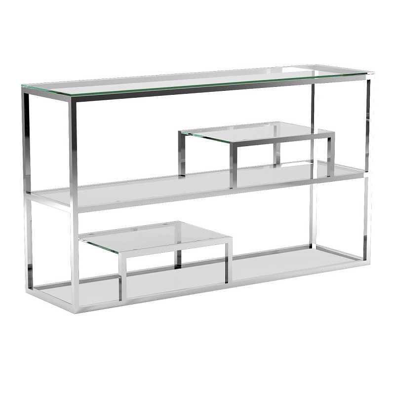 Консоль Step Console Silver Серебряный Прозрачный (Transparent) в Нижнем Новгороде | Loft Concept 