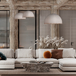 Подвесной светильник в форме купола белого цвета с ажурной бахромой Tactile Line варинант исполнения - 12 | Loft Concept в Нижнем Новгороде