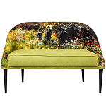 Диван двухместный из натурального бука с цветочным принтом Impressionism in Art варинант исполнения - 1 | Loft Concept в Нижнем Новгороде
