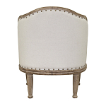 Кресло низкое с мягкой обивкой из льна на 4-х деревянных ножках Emile Armchair beige варинант исполнения - 2 | Loft Concept в Нижнем Новгороде