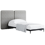 Кровать с большим мягким изголовьем Unity Grey Bed варинант исполнения - 8 | Loft Concept в Нижнем Новгороде