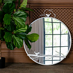 Зеркало настенное в раме белого цвета с декором птица на ветке Mirror Portal варинант исполнения - 2 | Loft Concept в Нижнем Новгороде