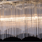 Люстра прямоугольная на цепях с прозрачными трубками и волнистым краем Nembus варинант исполнения - 6 | Loft Concept в Нижнем Новгороде