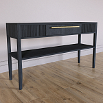 Дизайнерская Консоль с полкой и ящиком Primo Черный дуб варинант исполнения - 2 | Loft Concept в Нижнем Новгороде