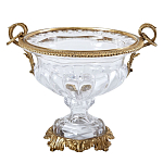 Чаша из прозрачного стекла с бронзовой подставкой и ручками Eden Garden варинант исполнения - 1 | Loft Concept в Нижнем Новгороде