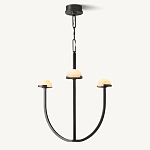 Люстрас 3-мя мраморными плафонами в форме купола Light Warm Light варинант исполнения - 3 | Loft Concept в Нижнем Новгороде