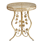 Столик приставной золотистый с орнаментом на столешнице Tanzania варинант исполнения - 1 | Loft Concept в Нижнем Новгороде