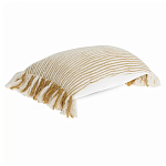 Чехол на подушку горчичного цвета с бахромой и объемным узором Ethnic mix варинант исполнения - 1 | Loft Concept в Нижнем Новгороде