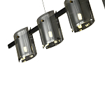 Подвесной светильник светодиодный с 5-ю цилиндрическими плафонами светло-серого цвета из стекла и стали Andrea Сhandelier Grey варинант исполнения - 2 | Loft Concept в Нижнем Новгороде