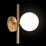 Бра с золотым основанием и белым плафоном в форме шара Bubble варинант исполнения - 2 | Loft Concept в Нижнем Новгороде