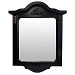 Зеркало черное настенное прямоугольное в стиле прованс Black Provence варинант исполнения - 1 | Loft Concept в Нижнем Новгороде