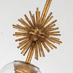 Подвесной светильник золотого цвета с колоколообразным стеклянным плафоном и декоративным элементом Elstead Lighting варинант исполнения - 5 | Loft Concept в Нижнем Новгороде