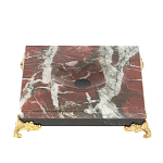 Подставка под шар квадратная из натурального камня Креноид на ножках Natural Stone Sphere Stands варинант исполнения - 1 | Loft Concept в Нижнем Новгороде