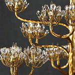 Люстра золотая в виде растения Golden Flower Glade варинант исполнения - 5 | Loft Concept в Нижнем Новгороде