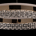 Люстра в виде кольца золотого цвета с прозрачными вставками Radiant Rail варинант исполнения - 8 | Loft Concept в Нижнем Новгороде