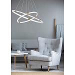 Люстра подвесная с двумя пересекающимися белыми светодиоидными кольцами Luke Lampco Tracer Lamp варинант исполнения - 10 | Loft Concept в Нижнем Новгороде