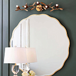 Золотое настенное зеркало Yvon Mirror варинант исполнения - 1 | Loft Concept в Нижнем Новгороде