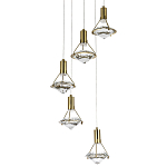 Каскадная люстра с плафонами в форме бриллианта Diamond Crystal Cascade Chandelier варинант исполнения - 3 | Loft Concept в Нижнем Новгороде