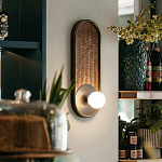 Бра с декором из плетеного бамбука Wicker Oval Lamp варинант исполнения - 4 | Loft Concept в Нижнем Новгороде