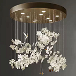 Люстра каскадная с белыми цветами и птицами Takeoff варинант исполнения - 1 | Loft Concept в Нижнем Новгороде