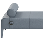 Кушетка Cuba из натуральной кожи с валиком  варинант исполнения - 2 | Loft Concept в Нижнем Новгороде