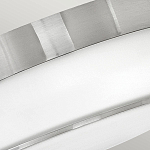 Потолочный светильник для ванных комнат цвета никель с плафоном из опалового стекла и декоративными держателями Hinkley варинант исполнения - 3 | Loft Concept в Нижнем Новгороде