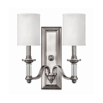 Бра с 2-мя белыми текстильными абажурами Hinkley варинант исполнения - 1 | Loft Concept в Нижнем Новгороде