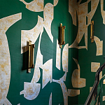 Обои ручная роспись в стиле Арт-деко Symphony Original colourway on Jade silk dupion варинант исполнения - 3 | Loft Concept в Нижнем Новгороде