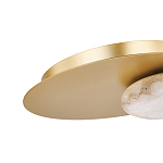 Бра с овальным основанием золотого цвета  и плафоном из алебастра Shaw Lighting варинант исполнения - 3 | Loft Concept в Нижнем Новгороде