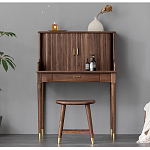 Туалетный стол деревянный с ящиком и зеркалом Moon Walnut Furniture варинант исполнения - 2 | Loft Concept в Нижнем Новгороде