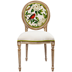 Стул бежевый из натурального бука с изображением птица в саду Blooming Birds варинант исполнения - 1 | Loft Concept в Нижнем Новгороде