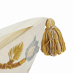 Чехол на подушку с кисточками и вышивкой птиц Ethnic mix Birds Square варинант исполнения - 3 | Loft Concept в Нижнем Новгороде