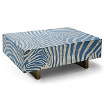 Кофейный стол Kenya Coffee Table Bone Inlay ZEBRA blue варинант исполнения - 4 | Loft Concept в Нижнем Новгороде