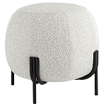 Пуф в ткани букле молочного цвета Pikelet варинант исполнения - 1 | Loft Concept в Нижнем Новгороде