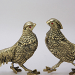 Статуэтка бронзовая пара Фазаны золотые Bronze Birds варинант исполнения - 3 | Loft Concept в Нижнем Новгороде