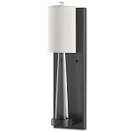 Бра на прозрачном штативе с тканевым абажуром в форме цилиндра Conciseness варинант исполнения - 3 | Loft Concept в Нижнем Новгороде