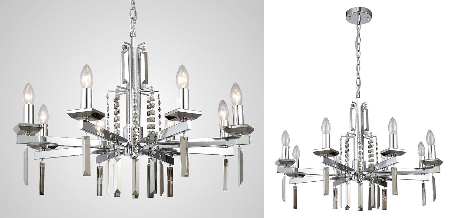 Люстра Vivien Crystal Chrome Chandelier 8 Люстра Vivien Crystal Chrome Chandelier 8 - Loft-Concept в Нижнем Новгороде