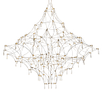 Люстра с тонким металлическим каркасом цвета хром Quasar варинант исполнения - 2 | Loft Concept в Нижнем Новгороде