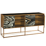 Дизайнерский комод с 4-мя дверцами в черно-золотых тонах Calista варинант исполнения - 2 | Loft Concept в Нижнем Новгороде