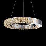 Люстра серебряная в форме кольца с мозаичным хрустальным оформлением Sparks of Crystal варинант исполнения - 2 | Loft Concept в Нижнем Новгороде