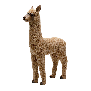 Декоративная статуя с мягкой шерстью Brown Alpaca