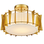 Потолочный светильник круглый с каркасом в форме треугольников и тканевым абажуром Brutal Light варинант исполнения - 3 | Loft Concept в Нижнем Новгороде