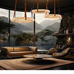 Люстра в форме обруча из натурального камня Minerals of Light варинант исполнения - 5 | Loft Concept в Нижнем Новгороде