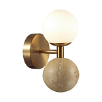 Бра с шарообразным матовым плафоном и шаром из камня на металлическом основании Orb Essence варинант исполнения - 1 | Loft Concept в Нижнем Новгороде