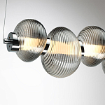 Подвесной светильник линейный с 7-ю рифлеными стеклянными шарами Marcelh Light варинант исполнения - 9 | Loft Concept в Нижнем Новгороде