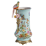 Ваза с птичкой из фарфора с бронзовыми элементами Garden of Eden варинант исполнения - 1 | Loft Concept в Нижнем Новгороде