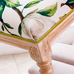 Банкетка из натурального бука золотистая с изображением птиц и цветов Blooming Bird варинант исполнения - 3 | Loft Concept в Нижнем Новгороде