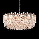Круглая люстра с хрустальными подвесками на серебряном каркасе Gorgeous Crystal Light варинант исполнения - 13 | Loft Concept в Нижнем Новгороде