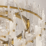 Люстра круглая с прозрачными стержнями разной длины Textured Glass Chandelier варинант исполнения - 10 | Loft Concept в Нижнем Новгороде